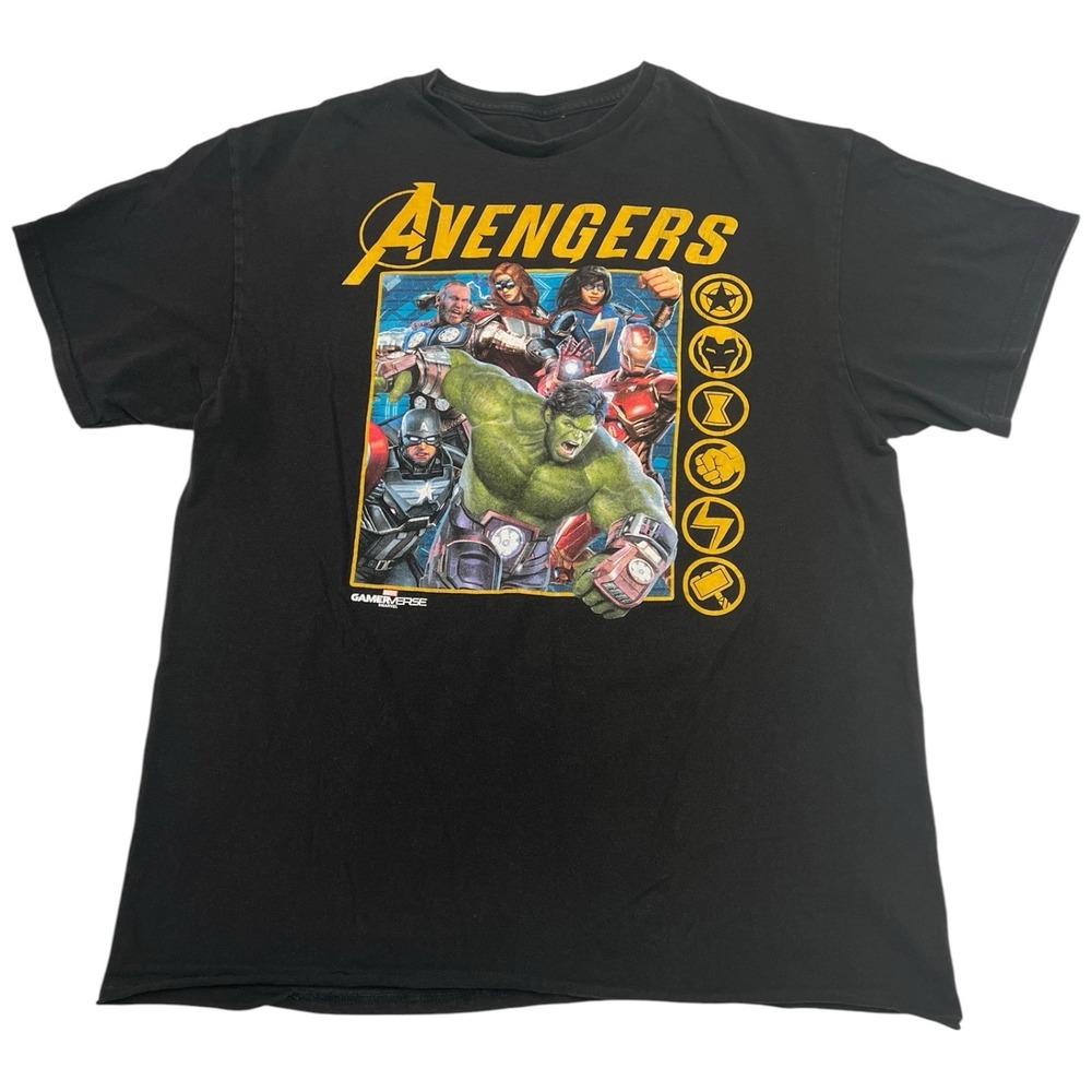 Marvel Avengers Gameverse Men's Graphic T-Shirt Black Short Sleeve Size Small